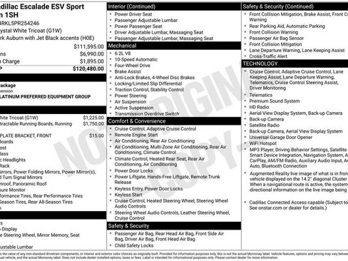 Used 2023 Cadillac Escalade ESV Sport Platinum AWD/4WD image 1