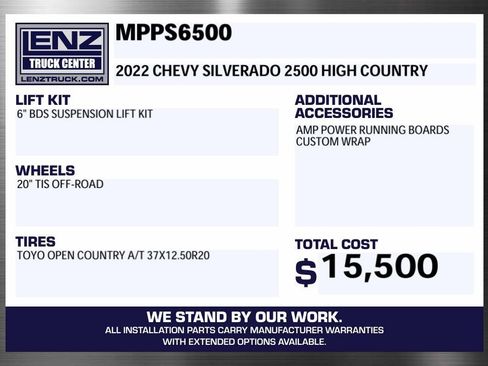 Used 2022 Chevrolet Silverado 2500 High Country w/ Z71 Off-Road Package AWD/4WD image 2