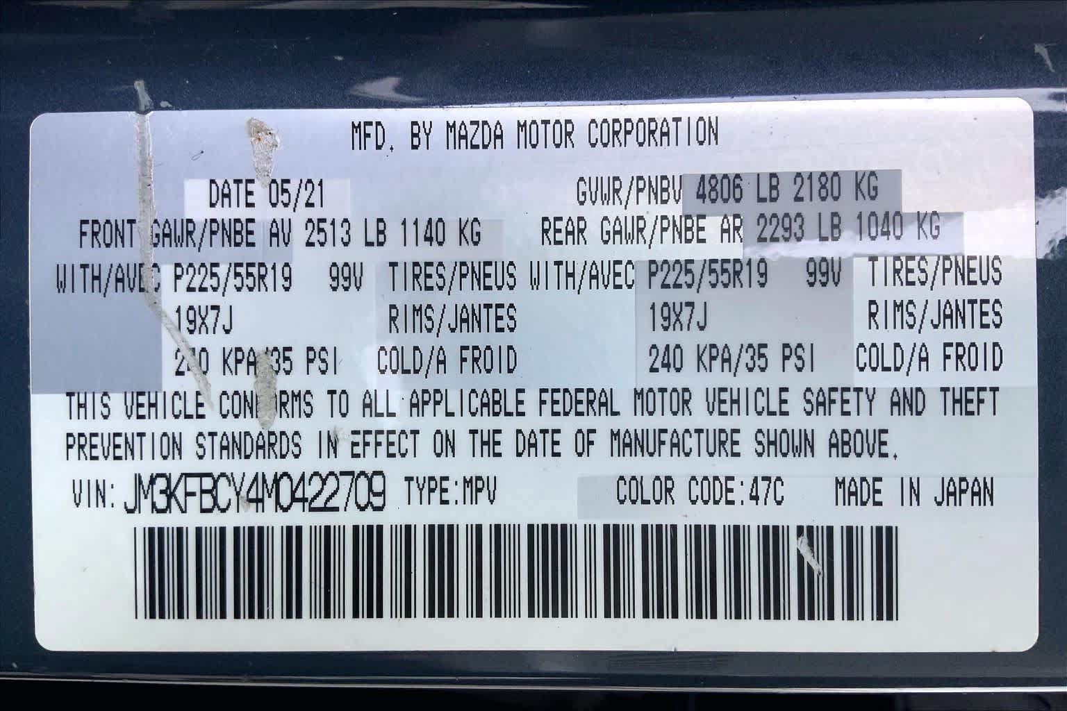Certified 2021 MAZDA CX-5 Carbon Edition AWD/4WD image 34