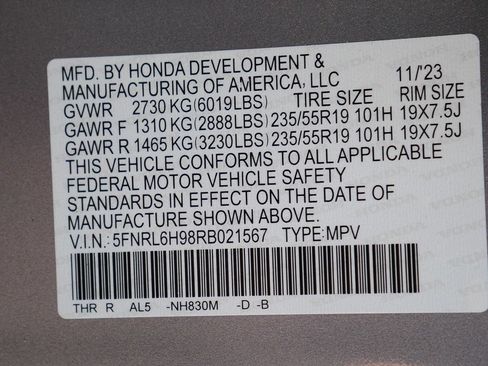 Used 2024 Honda Odyssey Elite image 73