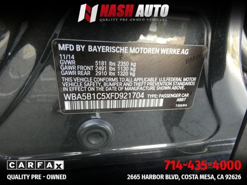 Used 2015 BMW 535i Sedan image 62