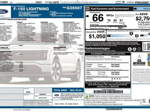 Used 2023 Ford F150 Lightning Platinum AWD/4WD image 2