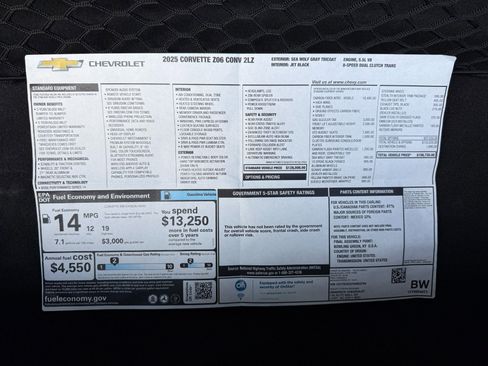 Used 2025 Chevrolet Corvette Z06 w/ Stealth Interior Trim Package image 37