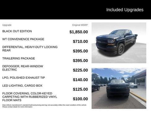 Used 2018 Chevrolet Silverado 1500 W/T w/ Black Out Edition AWD/4WD image 8