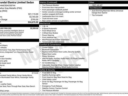 Used 2013 Hyundai Elantra Limited w/ Technology Pkg image 6