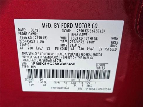 Used 2021 Ford Explorer Platinum w/ Equipment Group 601A image 26