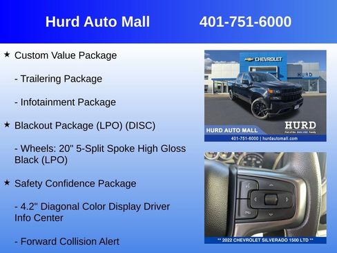 Certified 2022 Chevrolet Silverado 1500 Custom w/ LPO, Blackout Package image 30