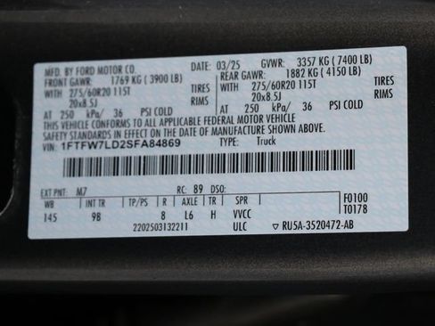 Used 2025 Ford F150 Platinum w/ Equipment Group 702A High AWD/4WD image 32