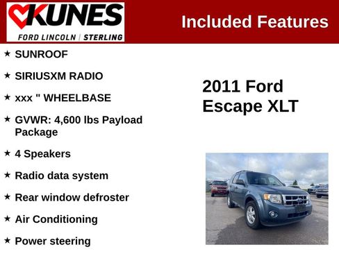 Used 2011 Ford Escape XLT w/ 201A Rapid Spec Order Code AWD/4WD image 2