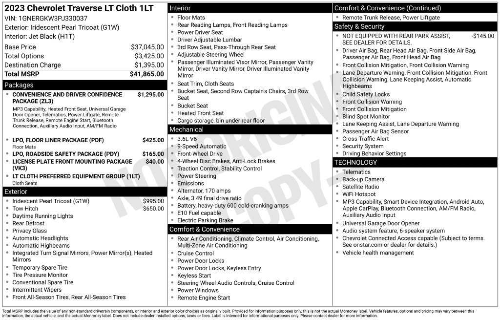 Used 2023 Chevrolet Traverse LT FWD image 1