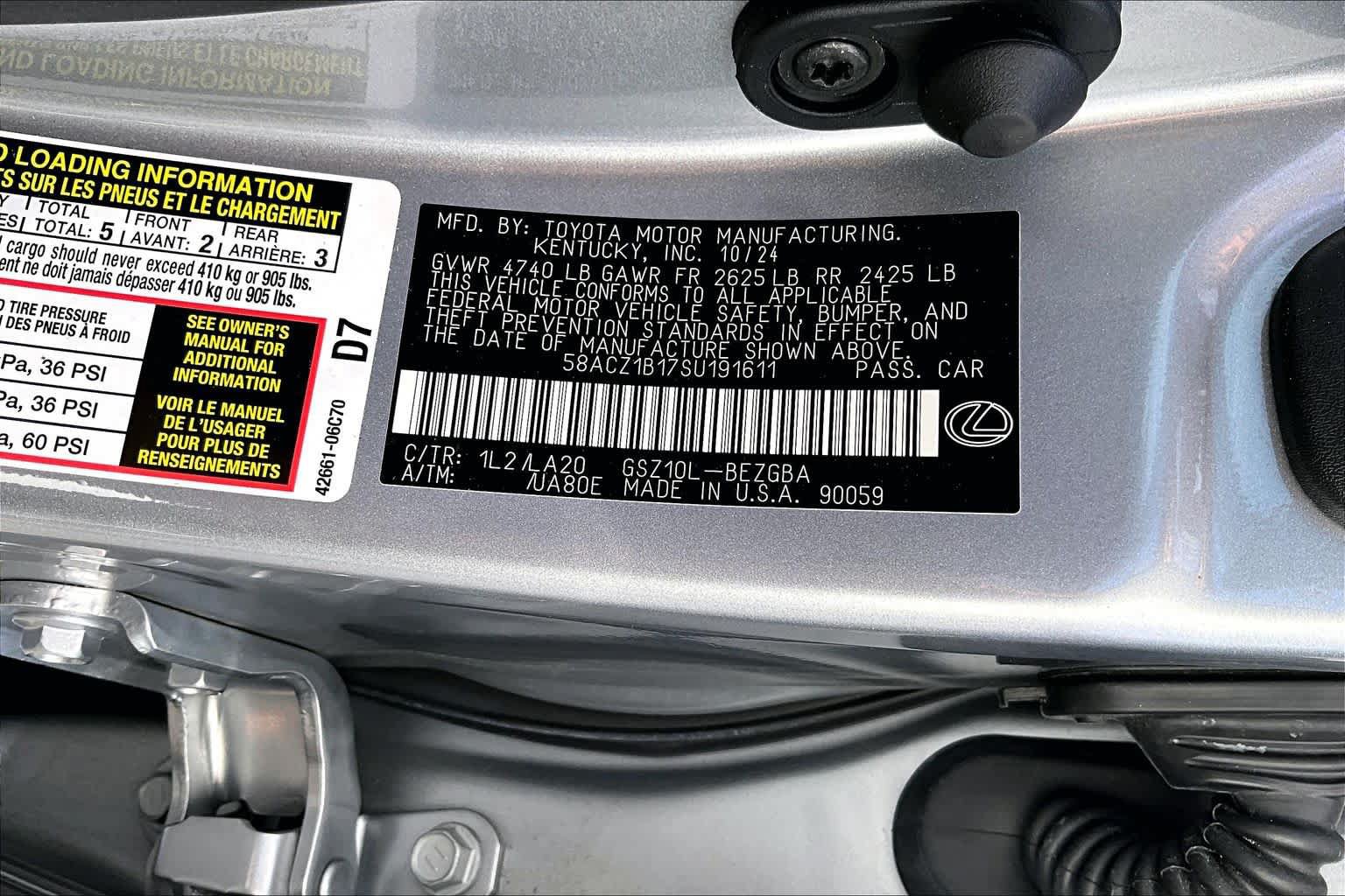 Certified 2025 Lexus ES 350 w/ Accessory Package (Z1) FWD image 35
