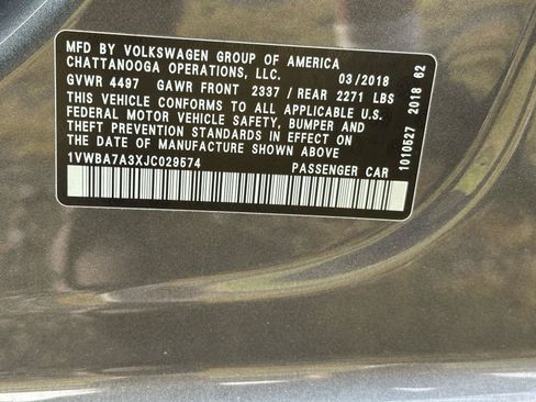 Used 2018 Volkswagen Passat 2.0T SE FWD image 15