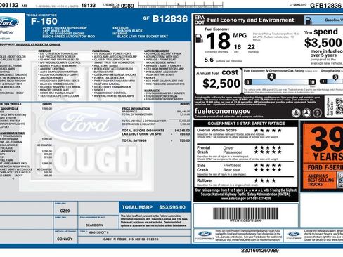 Used 2016 Ford F150 Lariat AWD/4WD image 15