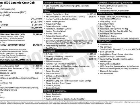 Used 2020 RAM 1500 Laramie w/ Sport Appearance Package AWD/4WD image 1