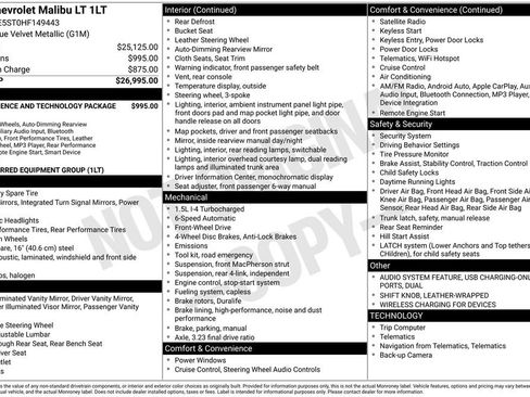 Used 2017 Chevrolet Malibu LT image 1