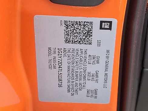 Used 2020 Chevrolet Corvette Stingray Preferred Cpe w/ 2LT Preferred Equipment Group RWD image 25
