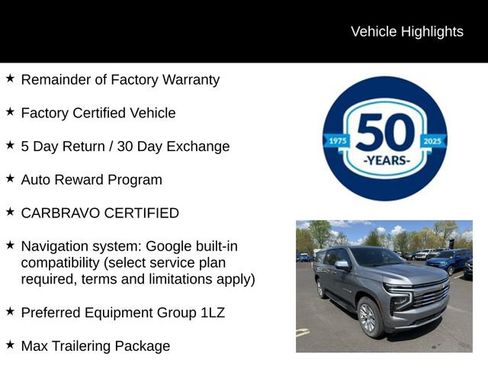 Used 2025 Chevrolet Suburban Premier w/ Sun And Tow Package image 5
