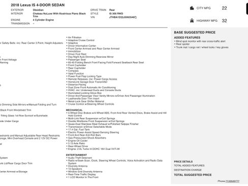 Used 2018 Lexus IS 300 w/ Accessory Package image 5