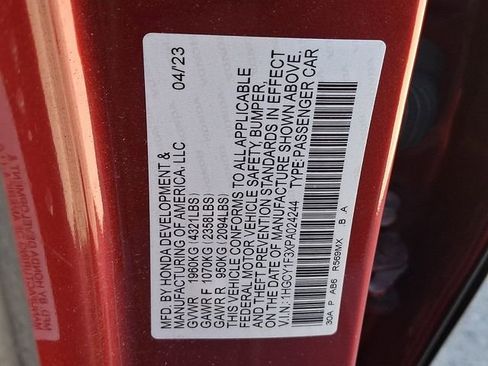Used 2023 Honda Accord EX image 26