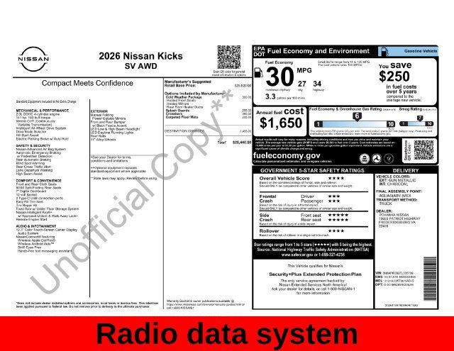 Used 2026 Nissan Kicks SV w/ Cold Weather Package AWD/4WD image 14