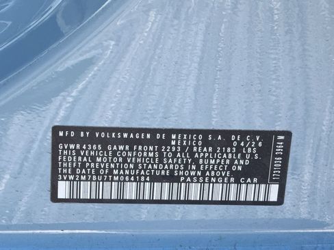 New 2026 Volkswagen Jetta GLI Autobahn FWD image 28
