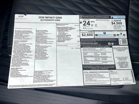New 2026 INFINITI QX60 Autograph w/ Autograph Tech Package image 28
