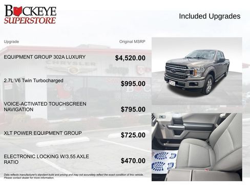 Used 2018 Ford F150 XLT w/ Equipment Group 302A Luxury AWD/4WD image 7