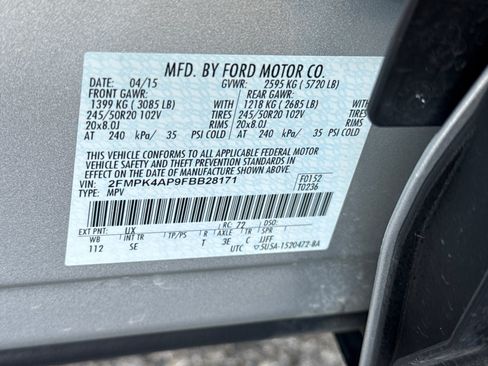 Used 2015 Ford Edge Sport w/ Equipment Group 401A AWD/4WD image 21