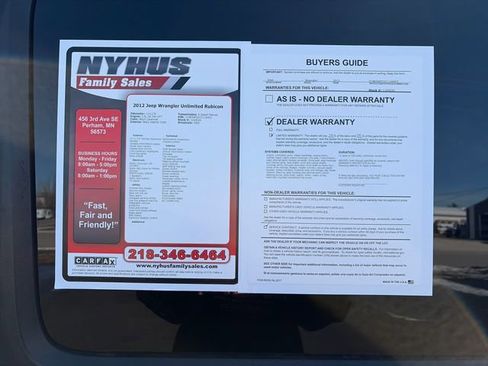 Used 2012 Jeep Wrangler Unlimited Rubicon w/ Connectivity Group image 44