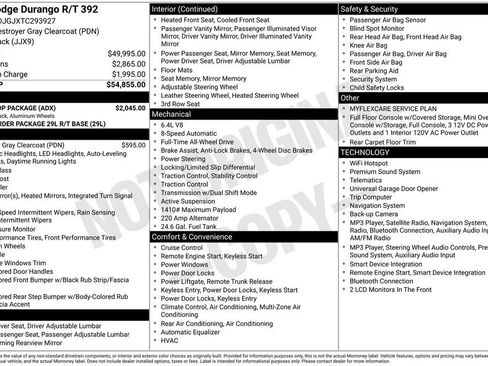 New 2026 Dodge Durango R/T w/ Blacktop Package AWD/4WD image 9