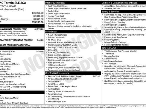Used 2022 GMC Terrain SLE w/ Driver Convenience Package AWD/4WD image 2