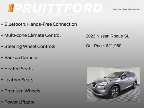 Used 2023 Nissan Rogue SL w/ SL Premium Package FWD image 13