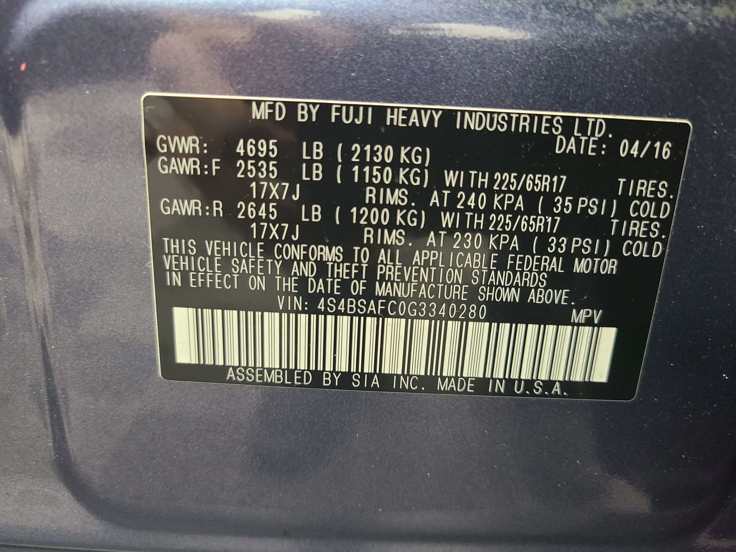Used 2016 Subaru Outback 2.5i Premium AWD/4WD image 3