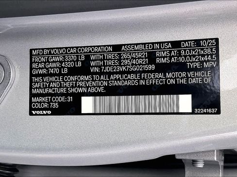 New 2025 Volvo EX90 Plus w/ Protection Package Premier image 36