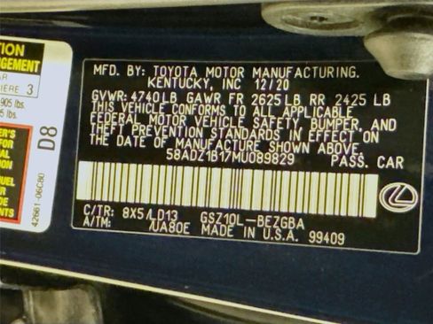 Used 2021 Lexus ES 350 w/ Premium Package FWD image 31