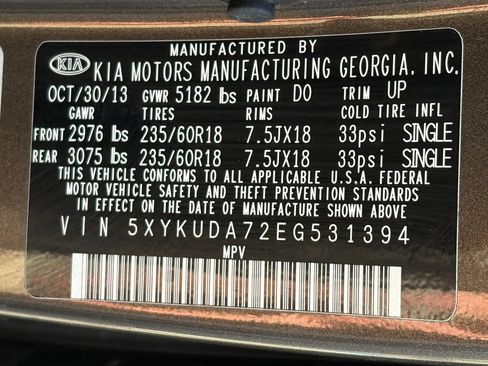 Used 2014 Kia Sorento EX w/ EX V6 Touring Package AWD/4WD image 33