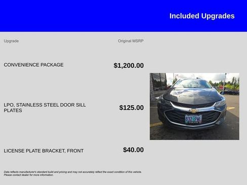 Used 2019 Chevrolet Cruze LT w/ Convenience Package FWD image 11