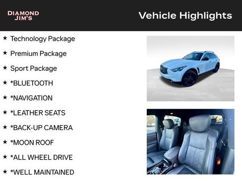Used 2017 INFINITI QX70 AWD w/ Premium Package image 4