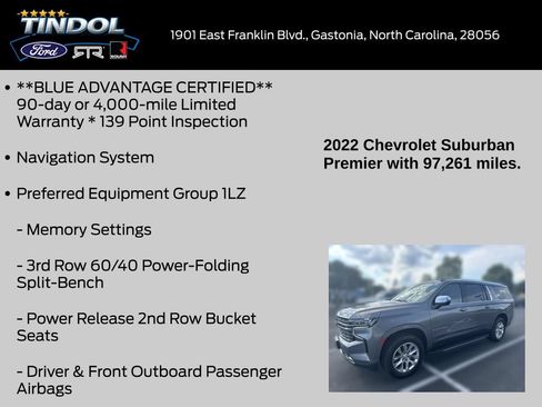 Used 2022 Chevrolet Suburban Premier RWD image 13