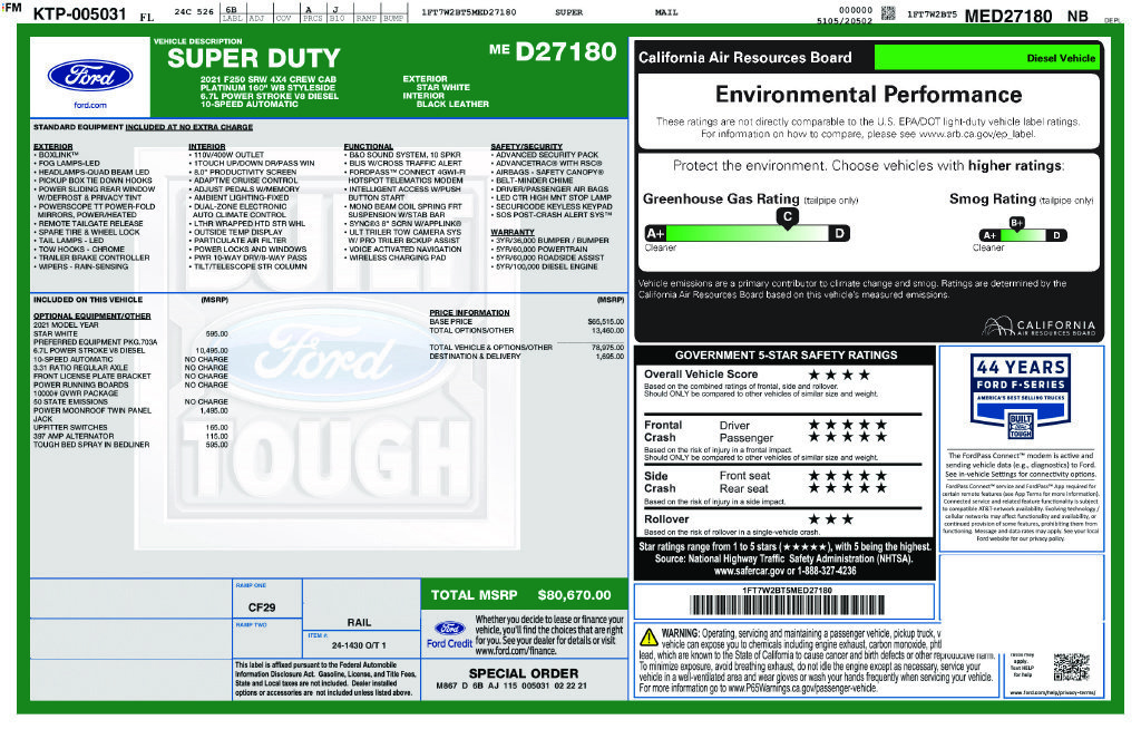 Used 2021 Ford F250 Platinum AWD/4WD image 5