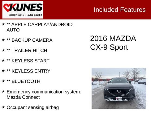 Used 2016 MAZDA CX-9 Sport image 2