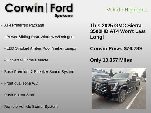 Used 2025 GMC Sierra 3500 AT4 w/ AT4 Premium Plus Package AWD/4WD image 12