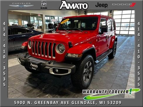 Used 2021 Jeep Wrangler Unlimited Sahara w/ Uconnect 4C Nav & Sound Group image 1
