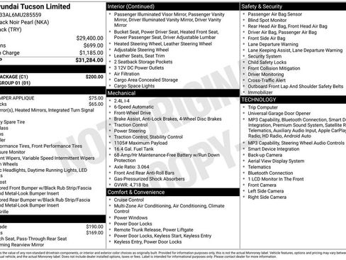 Certified 2021 Hyundai Tucson Limited w/ Cargo Package FWD image 3