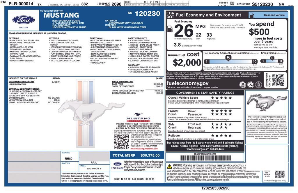 Used 2025 Ford Mustang Coupe RWD image 4