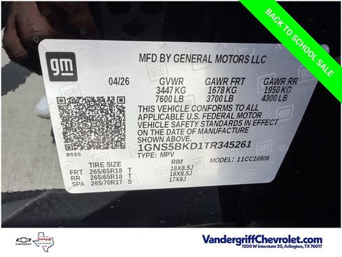 New 2026 Chevrolet Suburban LS RWD image 28