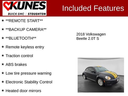 Used 2018 Volkswagen Beetle 2.0T S FWD image 2