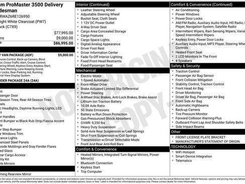 New 2024 RAM ProMaster 3500 w/ Delivery Van Package image 35