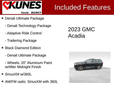 Used 2023 GMC Acadia Denali w/ Black Diamond Edition AWD/4WD image 3