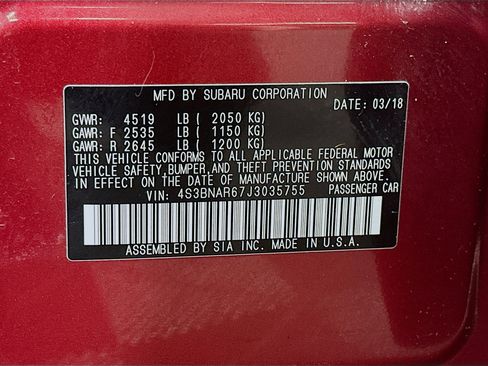 Used 2018 Subaru Legacy 2.5i Sport image 30